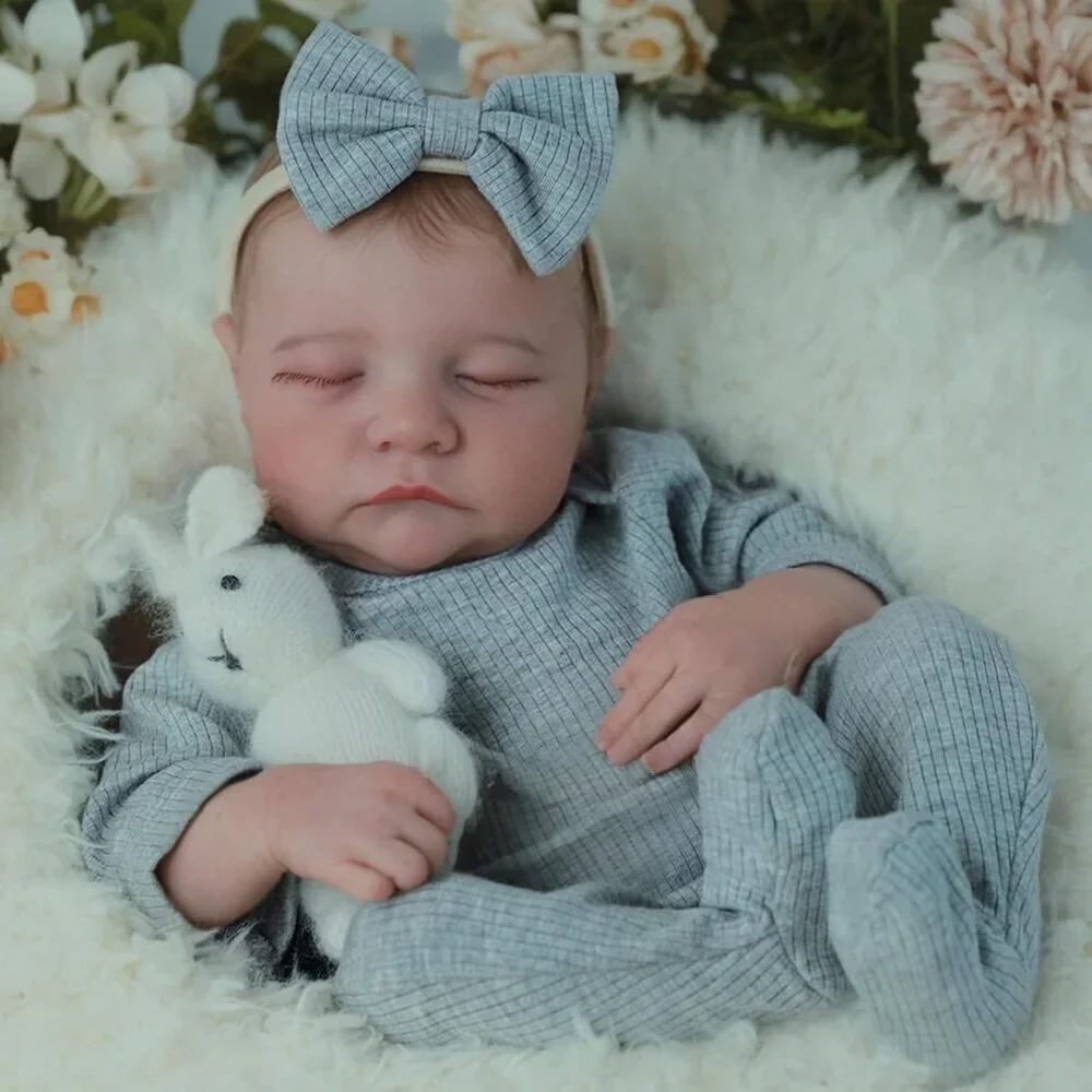 Reborn Baby Dolls 18 Inch Real Life Baby Girl Silicone Doll Weighted Body